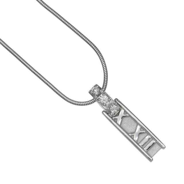 TIFFANY&amp;Co. ティファニー アトラスバー K18ホワイトゴールド ネックレス 7.1g レディース