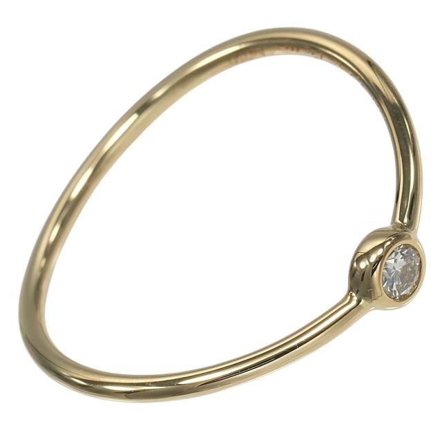 TIFFANY&Co. ティファニー ウェーブ シングルロウ K18イエローゴールド 10号 リング・指輪 1g