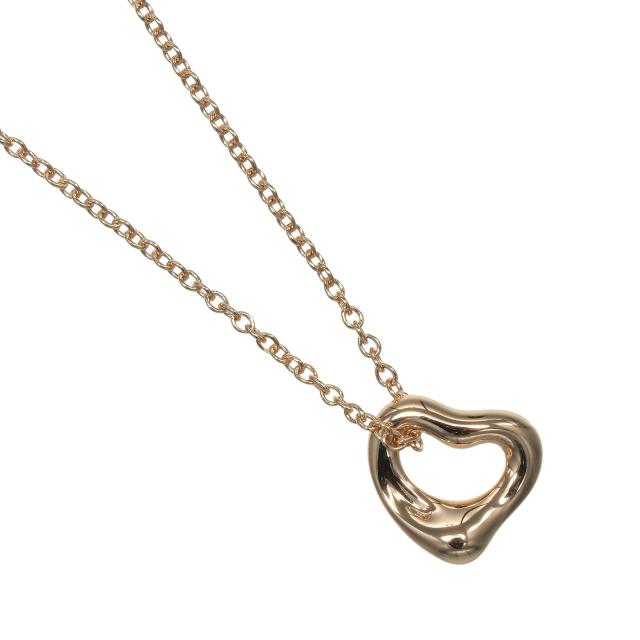 TIFFANY&Co. ティファニー オープンハート K18ピンクゴールド ネックレス 1.6g レディース