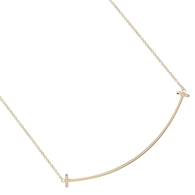TIFFANY&amp;Co. ティファニー Tスマイル ラージ K18ピンクゴールド ネックレス 3.75g