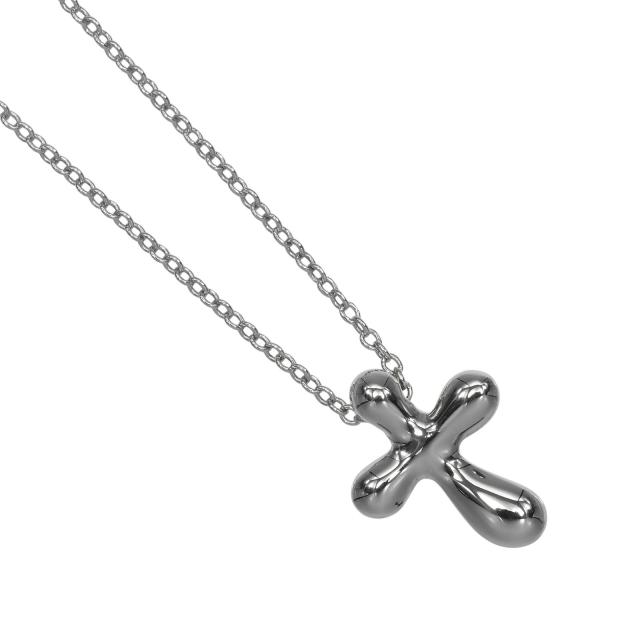 TIFFANY&Co. ティファニー スモールクロス Pt950プラチナ ネックレス 3.79g レディース