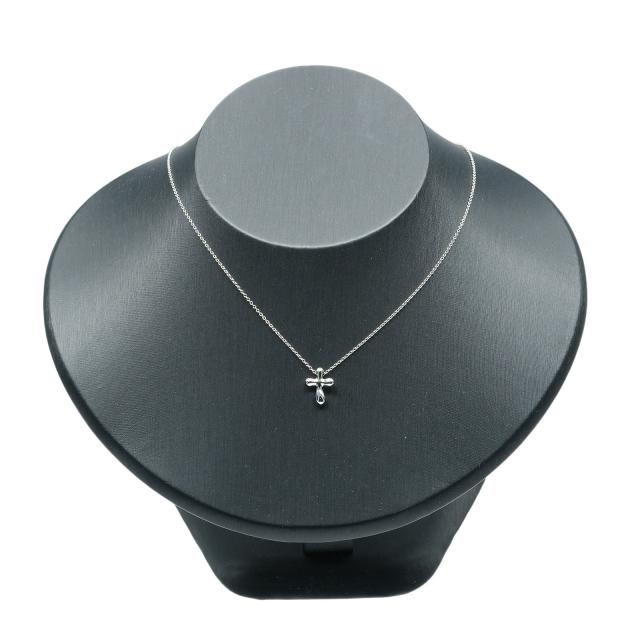 TIFFANY&amp;Co. ティファニー スモールクロス Pt950プラチナ ネックレス 3.79g レディース_1