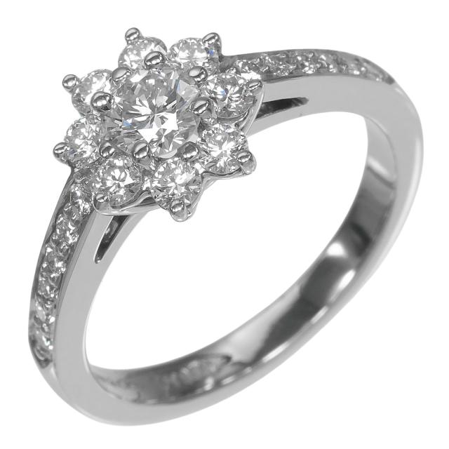 TIFFANY&amp;Co. ティファニー フローラ Pt950プラチナ 6.5号 リング・指輪 4.27g レディース