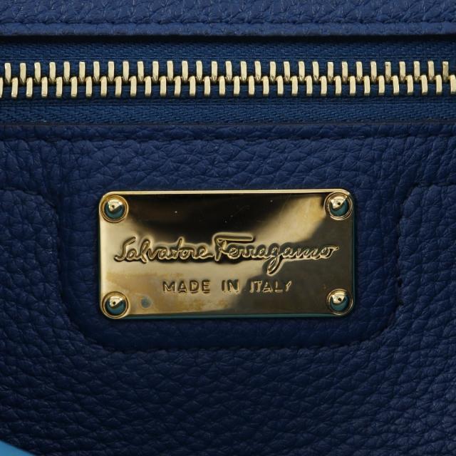 Salvatore Ferragamo サルヴァトーレフェラガモ エイミー GG-21F216 カーフ 青 トートバッグ_12