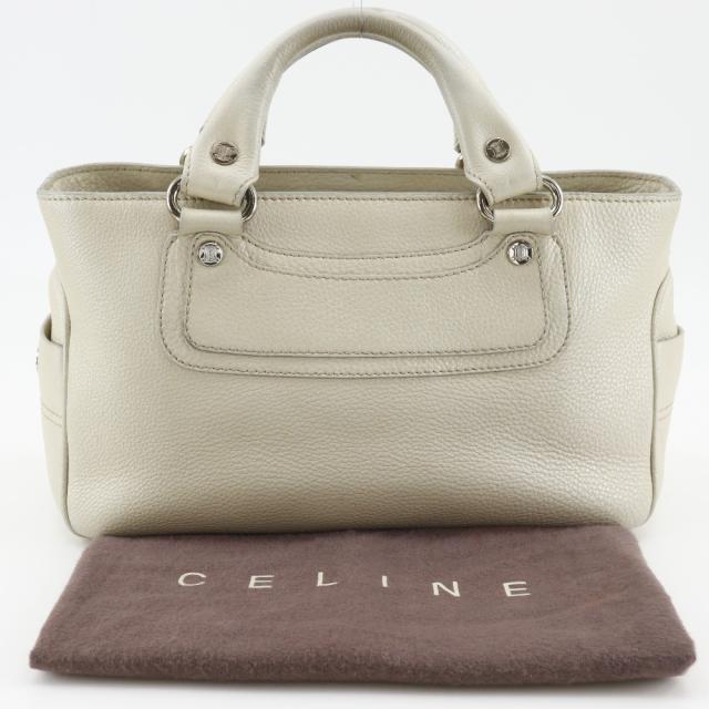 CELINE セリーヌ ブギーバック カーフ ベージュ ハンドバッグ レディース 【中古】_11