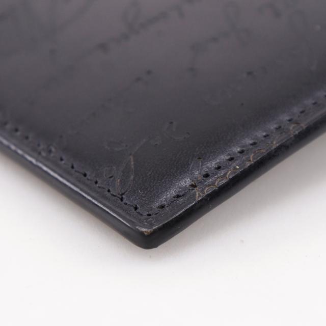 Berluti ベルルッティ サンタル フラップ カリグラフィ カーフ 黒 長財布 メンズ 【中古】_9