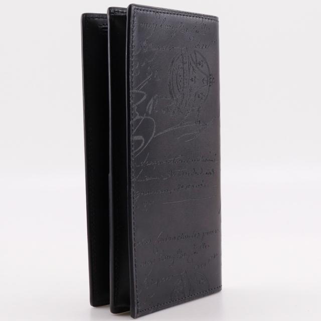 Berluti ベルルッティ サンタル フラップ カリグラフィ カーフ 黒 長財布 メンズ 【中古】_2