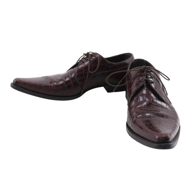 DOLCE&amp;GABBANA ドルチェアンドガッバーナ 81352396 クロコダイル ボルドー ドレスシューズ