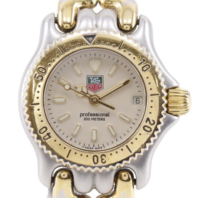 TAG HEUER タグホイヤー セル S95.708 SS シルバー クオーツ アナログ表示 アイボリー文字盤