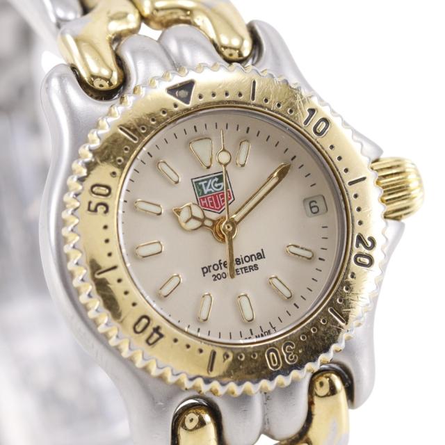 TAG HEUER タグホイヤー セル S95.708 SS シルバー クオーツ アナログ表示 アイボリー文字盤_2