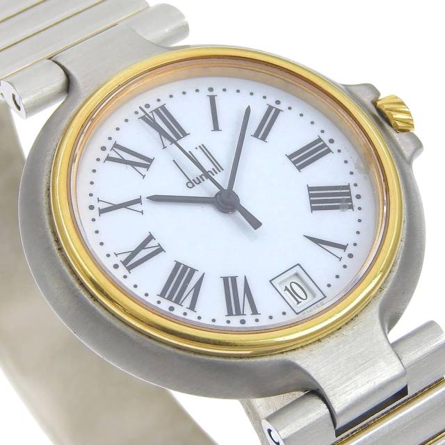 Dunhill ダン吸血鬼 SS 石英 アナログ書きあらわす 白文字記号盤 ウオッチ レディース 【中古】