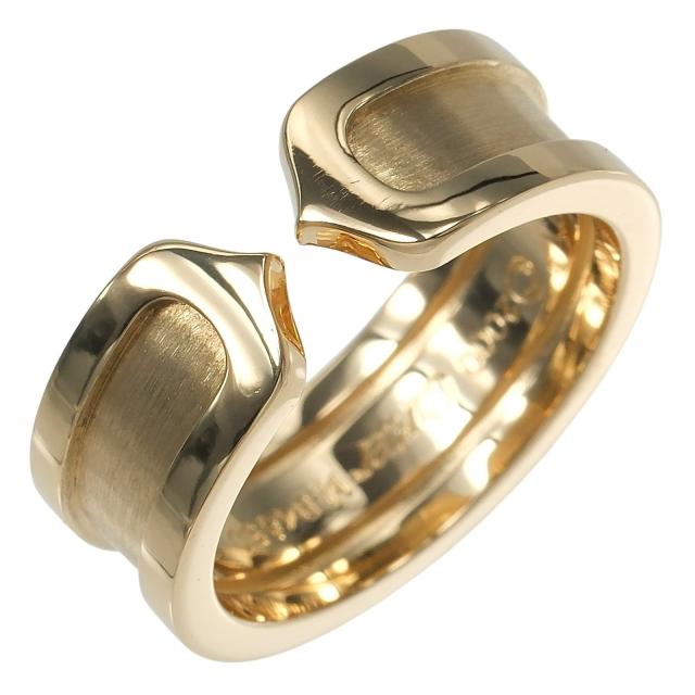 CARTIER カルティエ 2C K18イエローゴールド 8号 リング・指輪 6.52g レディース 【中古】