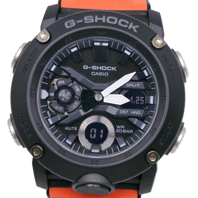 CASIO カシオ G-SHOCK カーボンコアガード GA-2000-4JR カーボン ブラック×オレンジ クオーツ