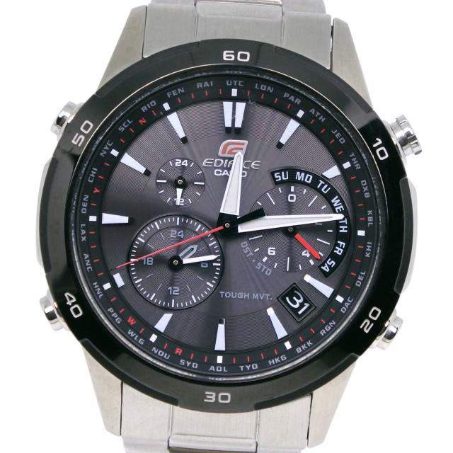 CASIO カシオ エディフィス MULTIBAND6 EQW-560DB-1AJF SS ブラック ソーラー電波時計 クロノグラフ