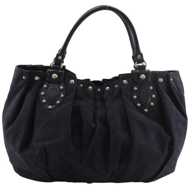 GUCCI グッチ スタッズ 203626 GGキャンバス 黒 トートバッグ レディース 【中古】