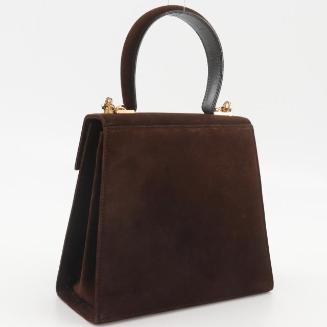 Salvatore Ferragamo サルヴァトーレフェラガモ ガンチーニ 2WAYショルダー スウェード 茶