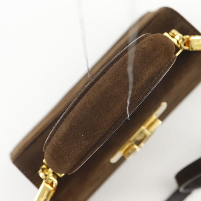 Salvatore Ferragamo サルヴァトーレフェラガモ ガンチーニ 2WAYショルダー スウェード 茶