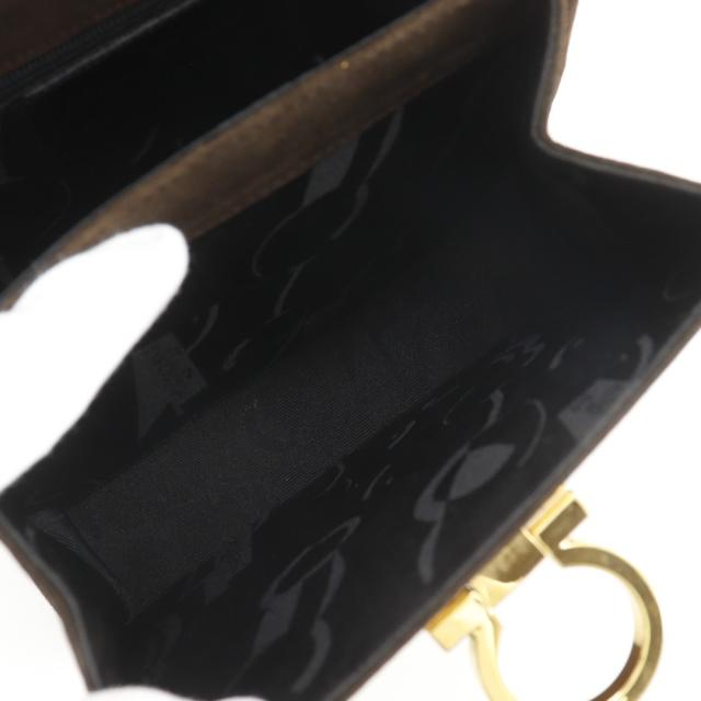 Salvatore Ferragamo サルヴァトーレフェラガモ ガンチーニ 2WAYショルダー スウェード 茶