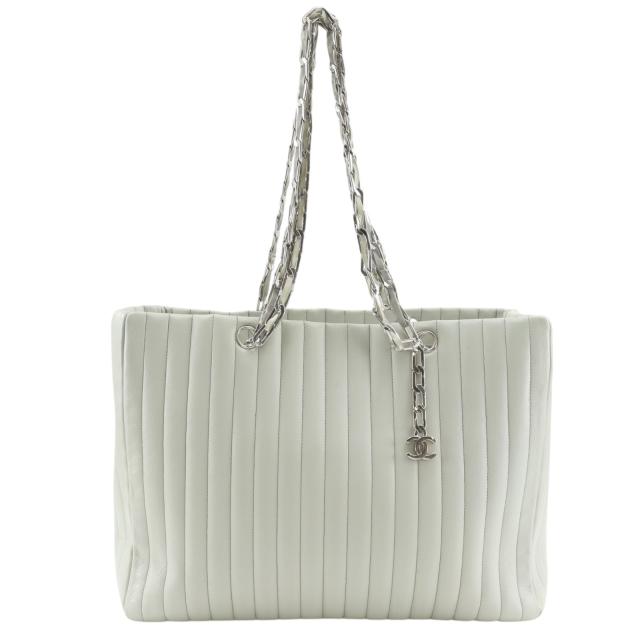 CHANEL シャネル ニューマドモアゼル チェーントート A30038 レザー 水色 トートバッグ