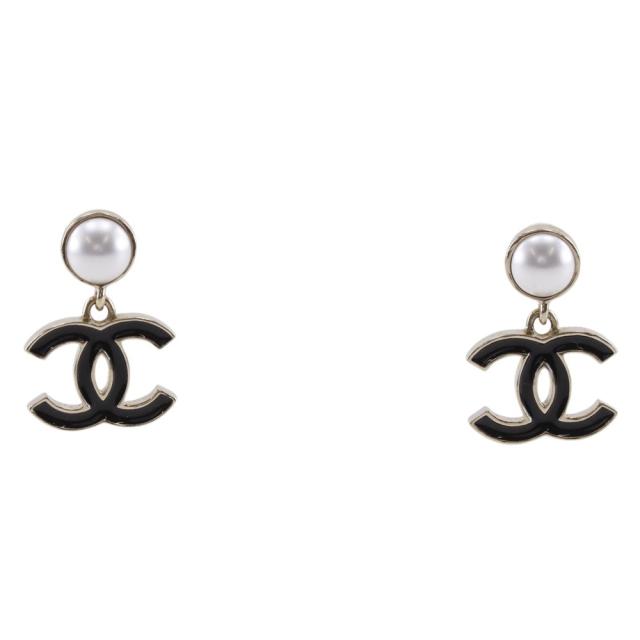 CHANEL シャネル ロゴ ココマーク 金メッキ ゴールド ピアス 9.82g 