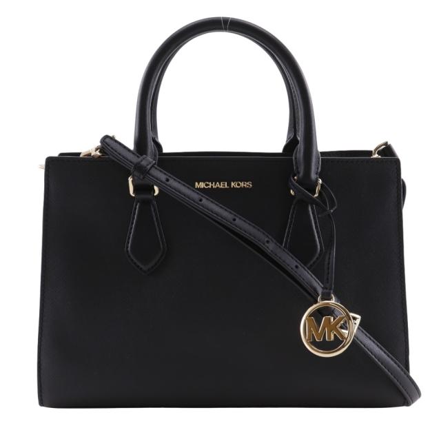 MICHAELKORS 2way ショルダー レザー ハンドバッグ ブラック 極美品 