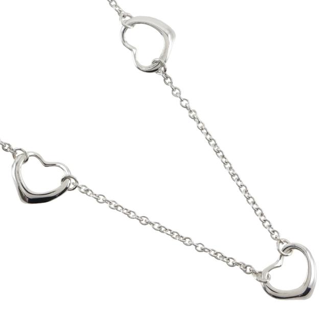 TIFFANY&amp;Co. ティファニー オープンハート3P エルサ・ペレッティ シルバー925 ネックレス 3g