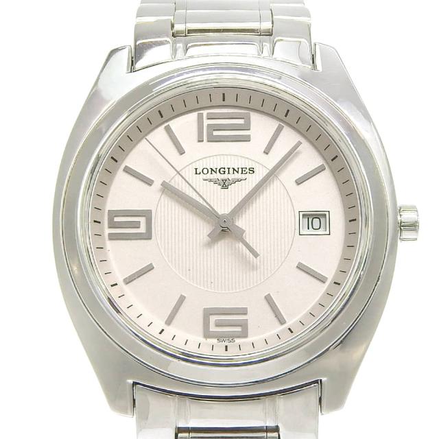 LONGINES ロンジン コンクエスト L3.632.4 SS シルバー クオーツ アナログ表示 白文字盤 腕時計