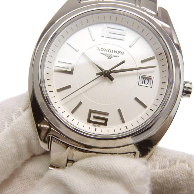 LONGINES ロンジン コンクエスト L3.632.4 SS シルバー クオーツ アナログ表示 白文字盤 腕時計