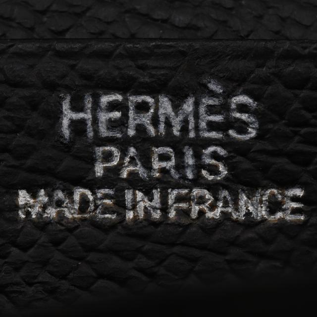 HERMES エルメス ベアンスフレ ヴォーエプソン 黒/シルバー金具 長財布 ユニセックス_12