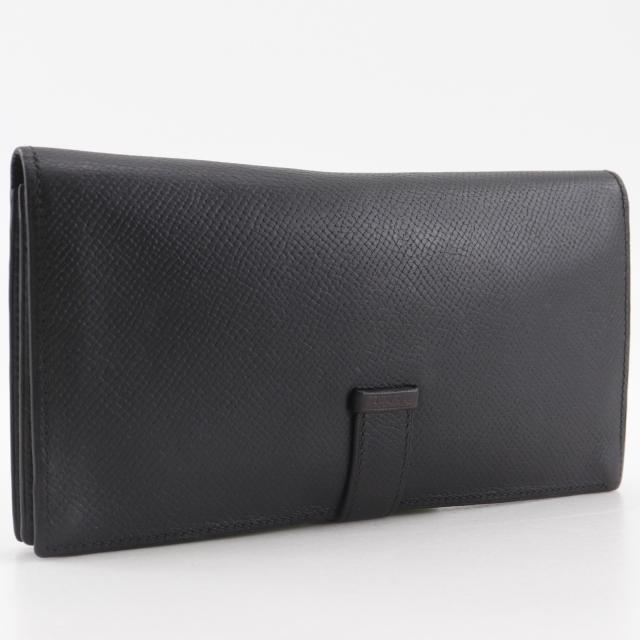 HERMES エルメス ベアンスフレ ヴォーエプソン 黒/シルバー金具 長財布 ユニセックス_2