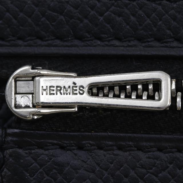 HERMES エルメス ベアンスフレ ヴォーエプソン 黒/シルバー金具 長財布 ユニセックス_10