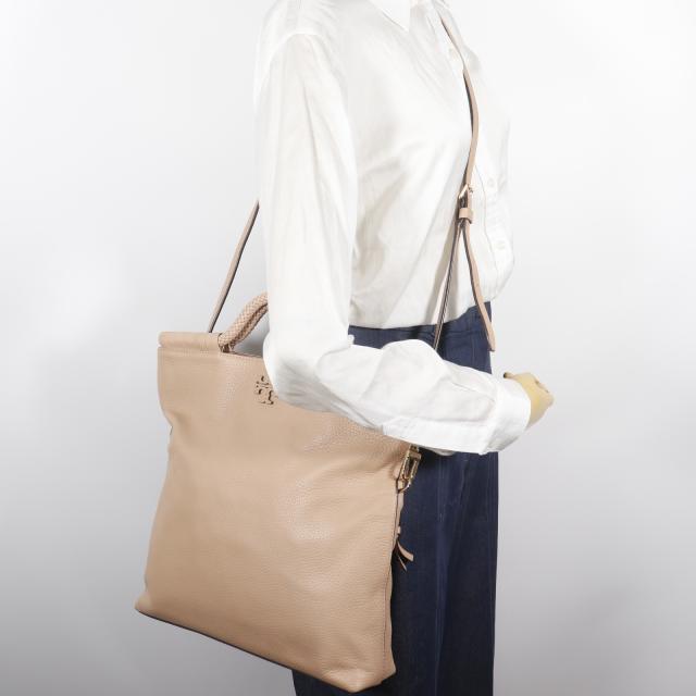 Tory Burch トリーバーチ 2WAYショルダー トートバッグ レザー ベージュ ハンドバッグ_17