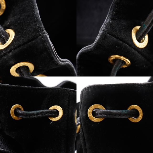 GUCCI グッチ バンブー オールドグッチ スウェード 黒 リュック・デイパック レディース_10