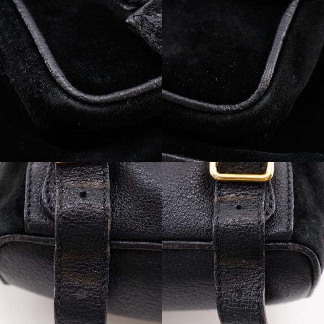 GUCCI グッチ バンブー オールドグッチ スウェード 黒 リュック・デイパック レディース_11