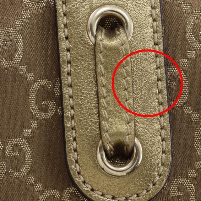 GUCCI グッチ プリンシー リボン 163805 GGキャンバス ゴールド トートバッグ レディース_14