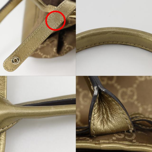 GUCCI グッチ プリンシー リボン 163805 GGキャンバス ゴールド トートバッグ レディース_15