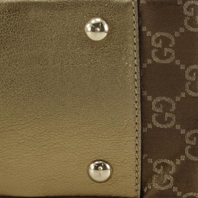 GUCCI グッチ プリンシー リボン 163805 GGキャンバス ゴールド トートバッグ レディース_17