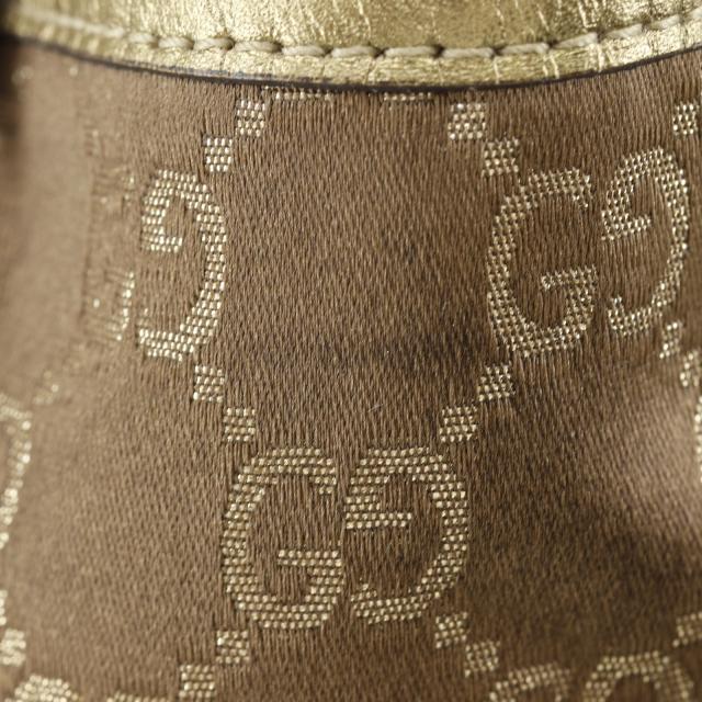 GUCCI グッチ プリンシー リボン 163805 GGキャンバス ゴールド トートバッグ レディース_10