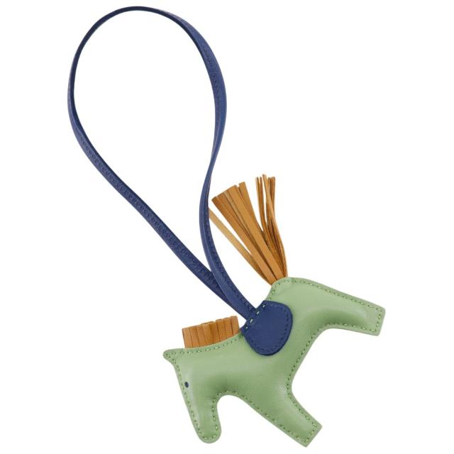 HERMES エルメス ロデオチャームPM アニョーミロ ヴェールクリケット×ブルーマルト×セサミ