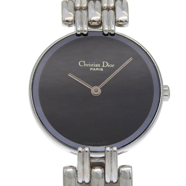 Dior クリスチャンディオール バキラ D44-120 SS シルバー クオーツ アナログ表示 黒文字盤