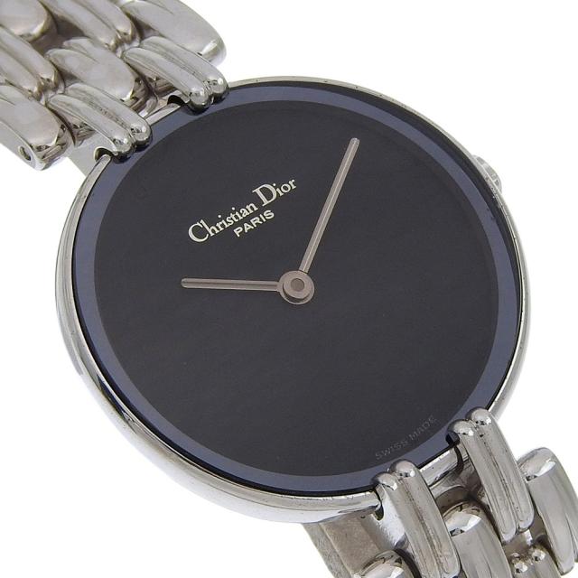 Dior クリスチャンディオール バキラ D44-120 SS シルバー クオーツ アナログ表示 黒文字盤_2