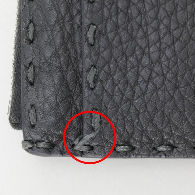 FENDI フェンディ セレリア レザー グレー コインケース ユニセックス 【中古】_9