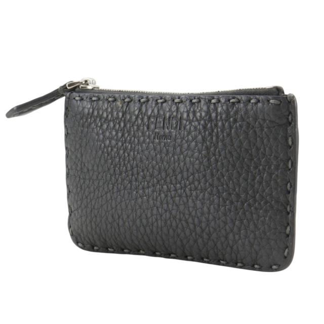 FENDI フェンディ セレリア レザー グレー コインケース ユニセックス 【中古】_1