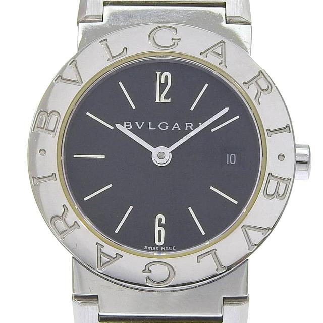 BVLGARI ブルガリ ブルガリブルガリ BB26SS SS シルバー クオーツ アナログ表示 黒文字盤 53,880円