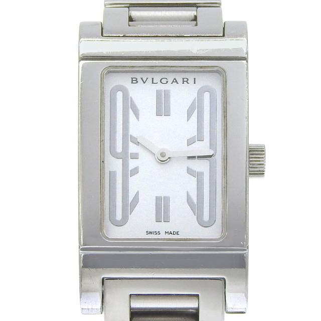 BVLGARI ブルガリ レッタンゴロ RT39S SS シルバー クオーツ アナログ表示 白文字盤 腕時計