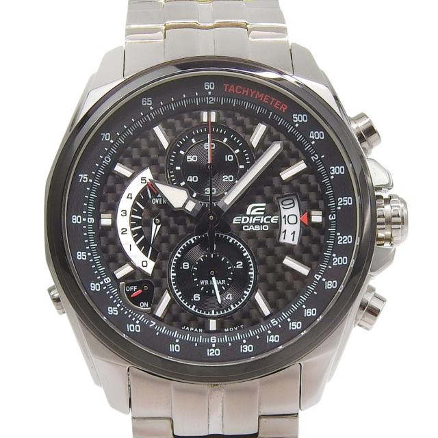 CASIO カシオ エディフィス EFR-501SPJ-1AJF SS シルバー クオーツ クロノグラフ ブラック文字盤