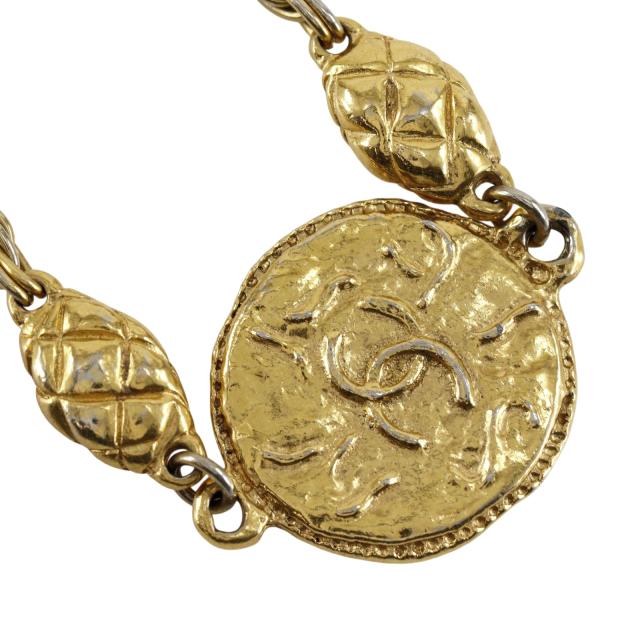 CHANEL シャネル ココマーク ロング ヴィンテージ 金メッキ ネックレス 
