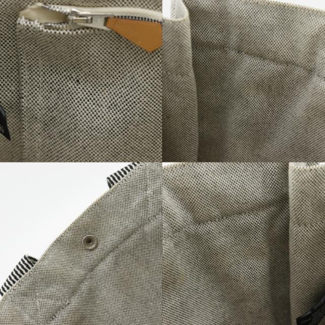 HERMES エルメス ニューフールトゥMM トートバッグ キャンバス グレー ハンドバッグ_10