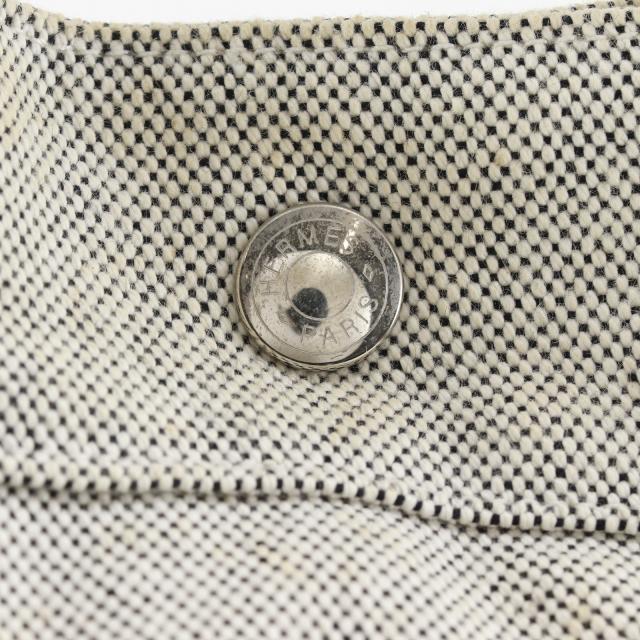 HERMES エルメス ニューフールトゥMM トートバッグ キャンバス グレー ハンドバッグ_11