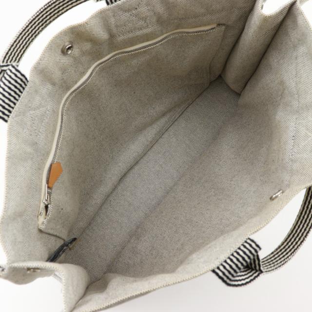 HERMES エルメス ニューフールトゥMM トートバッグ キャンバス グレー ハンドバッグ_5